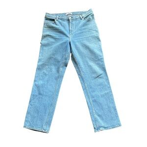 Abercrombie & Fitch 90s Straight Ultra High Rise Blue Denim Jeans